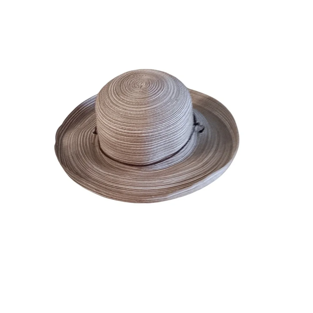 San Diego Hat Company Beige Wide Brim Sun Hat with Chin Cord